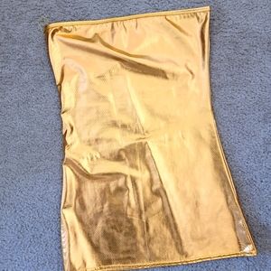 Gold Tube Strapless Dress